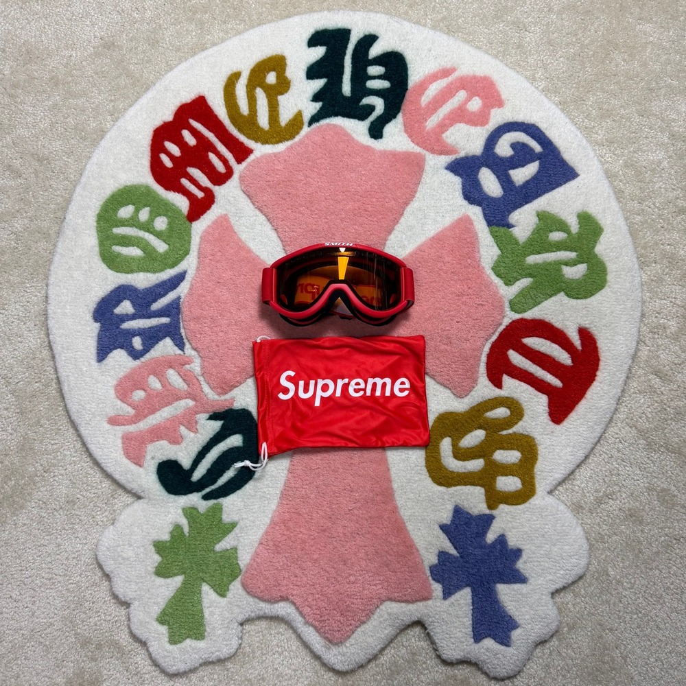 Supreme Smith Cariboo OTG Ski Goggles Red Logo Strap Snowboard Gear